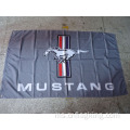 Bendera abu-abu Mustang Bendera Mustang Bendera Mustang merah Bendera 90 * 150cm 100% polyster